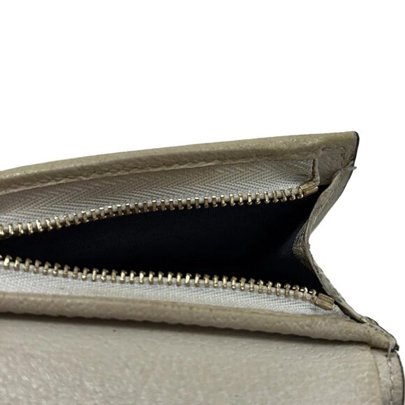 GUCCI Ophidia 523155 Cream Navy Red Leather - Bifold Wallet - Picture 4 of 5